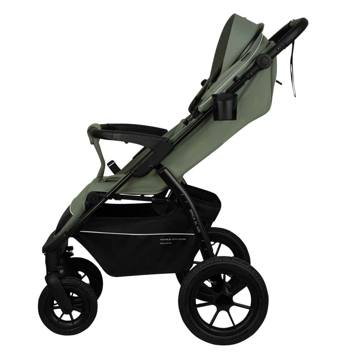 Коляска прогулочная Indigo EPICA XL AIR с сумкой зеленый