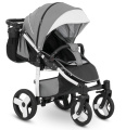 Прогулочная коляска Camarelo Elf белая рама светло-серый/черный