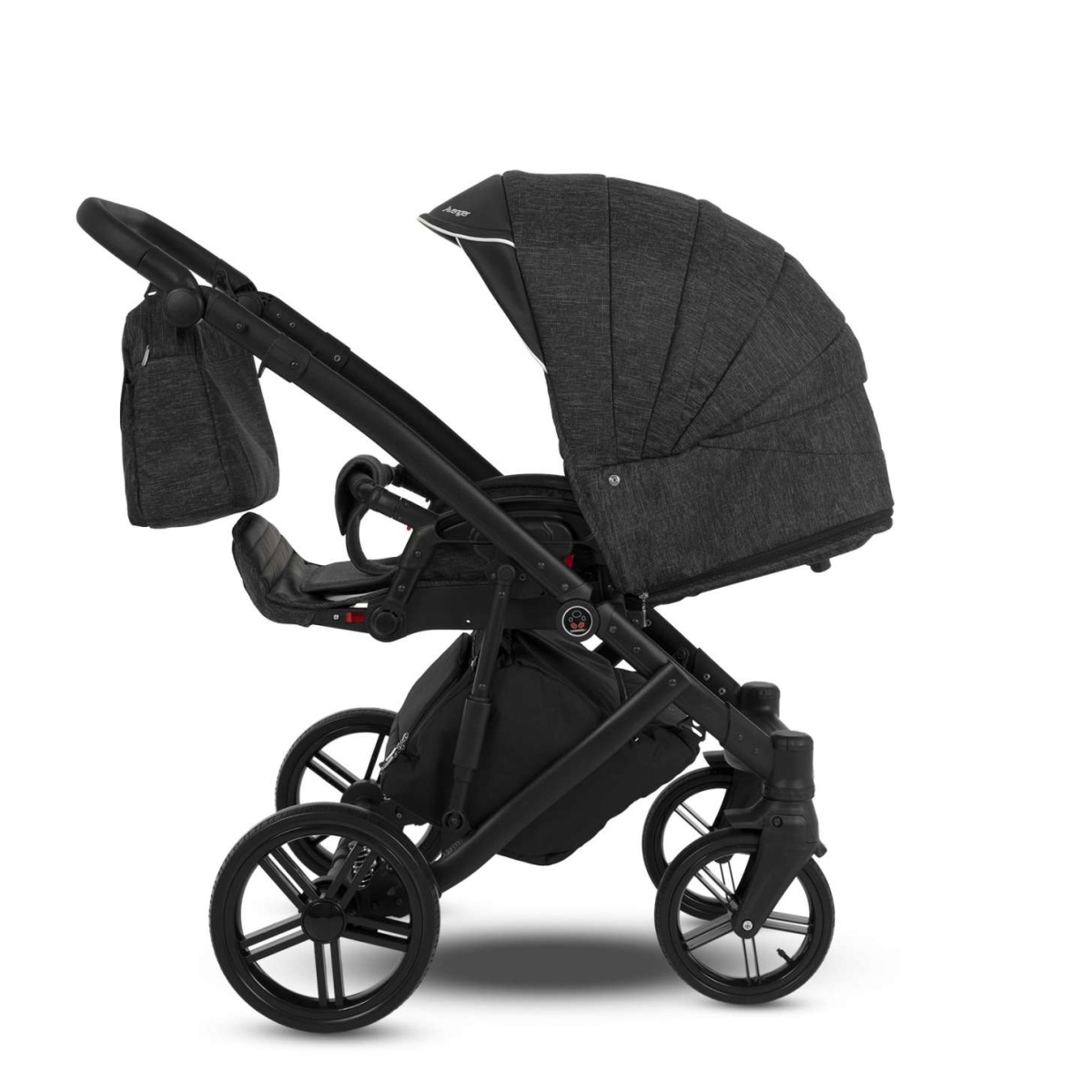 Коляска Camarelo Avenger 3 в 1 черный меланж/черная экокожа