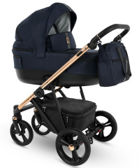Коляска 2 в 1 Camarelo Belagio, BG-05 (Тёмно-синий Жаккард)