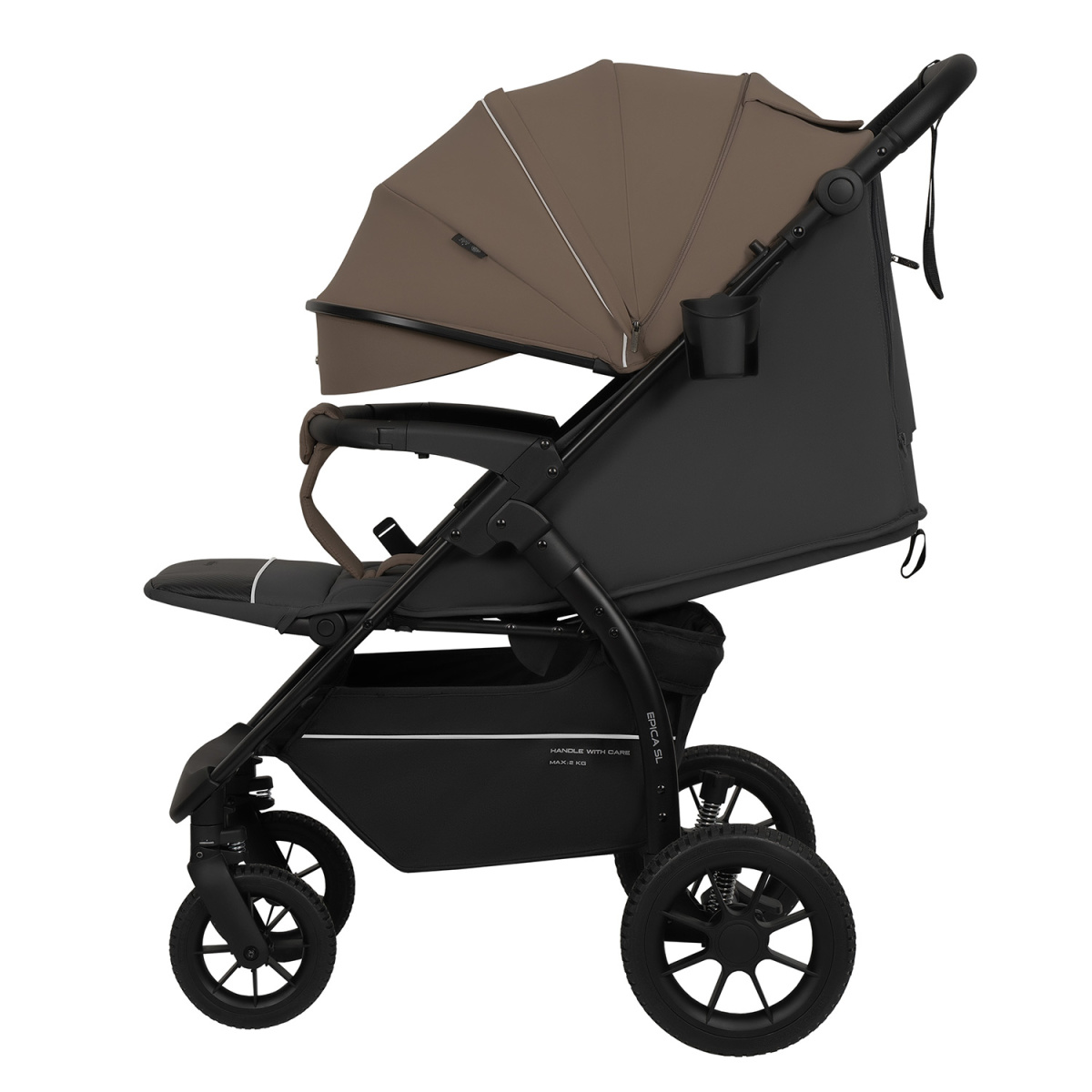 Коляска прогулочная Indigo EPICA SL, тем.бежевый-серый