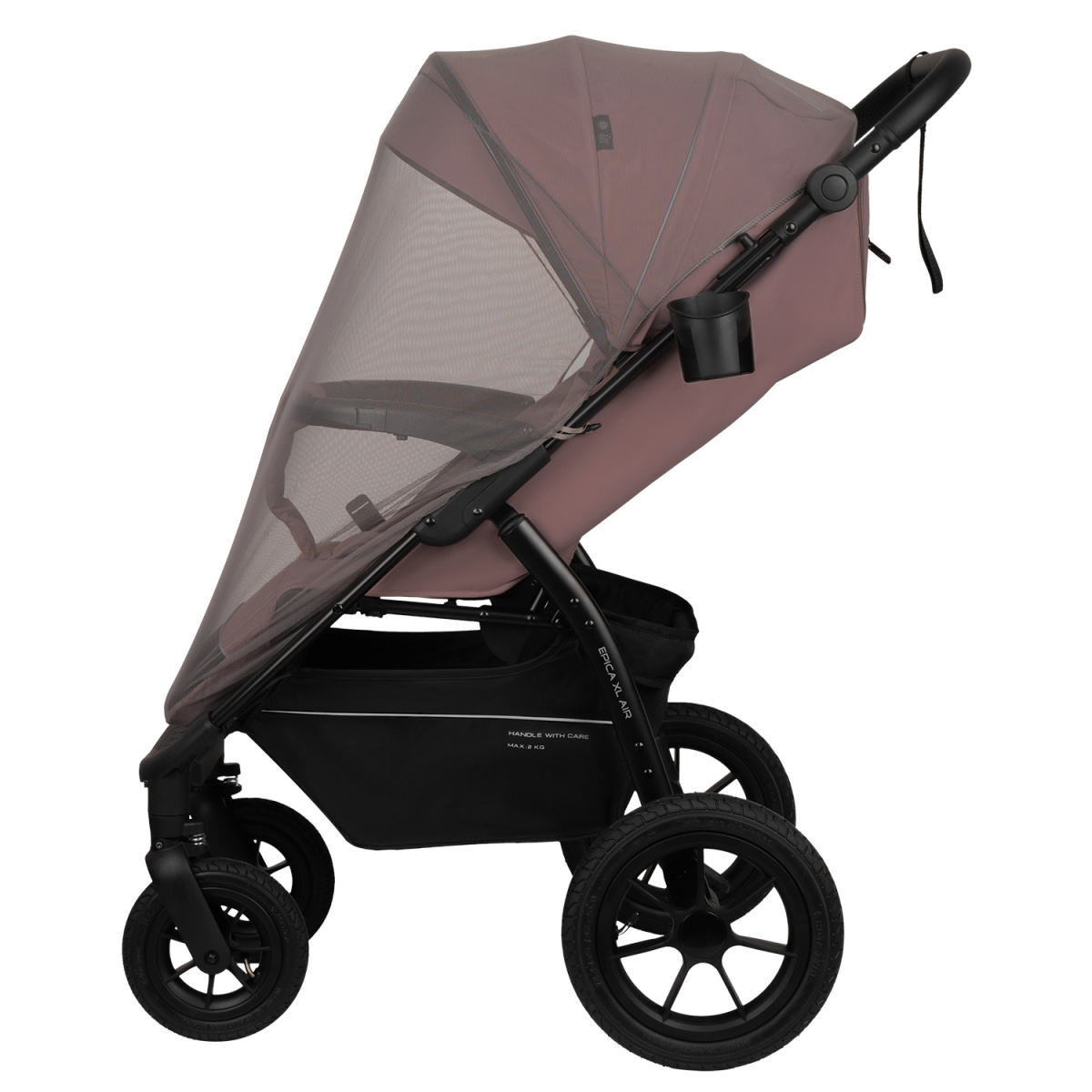 Коляска прогулочная Indigo EPICA XL AIR с сумкой розовый