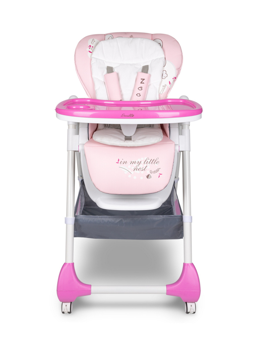 Стульчик для кормления Sevillababy Zoo Pink, розовый, зайчик