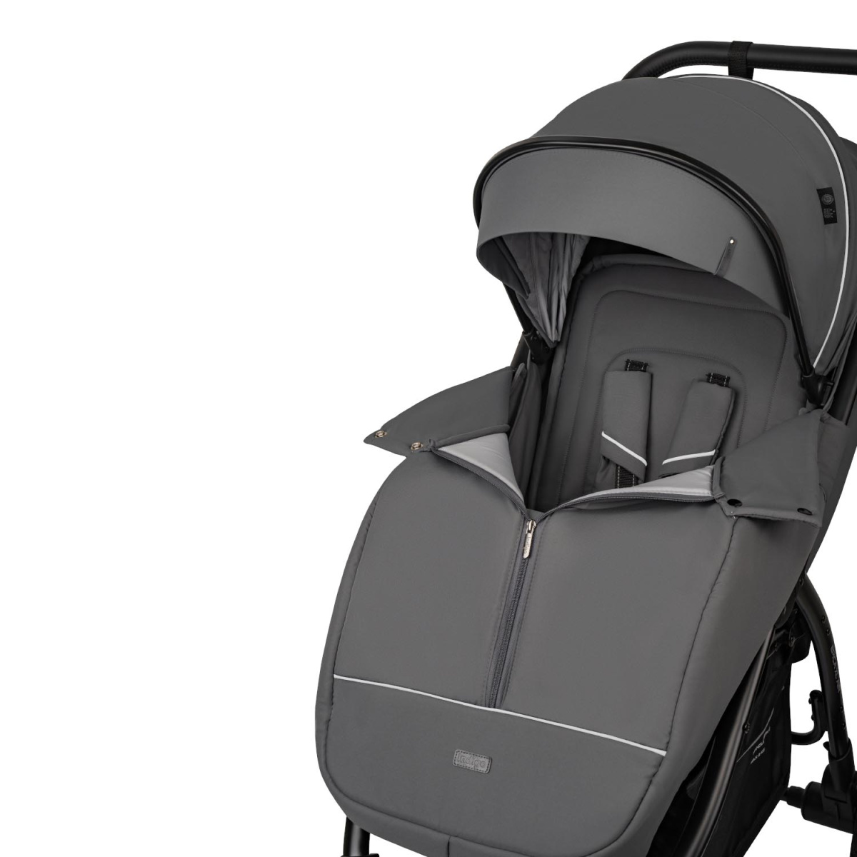 Коляска прогулочная Indigo EPICA XL AIR с сумкой темно-серый