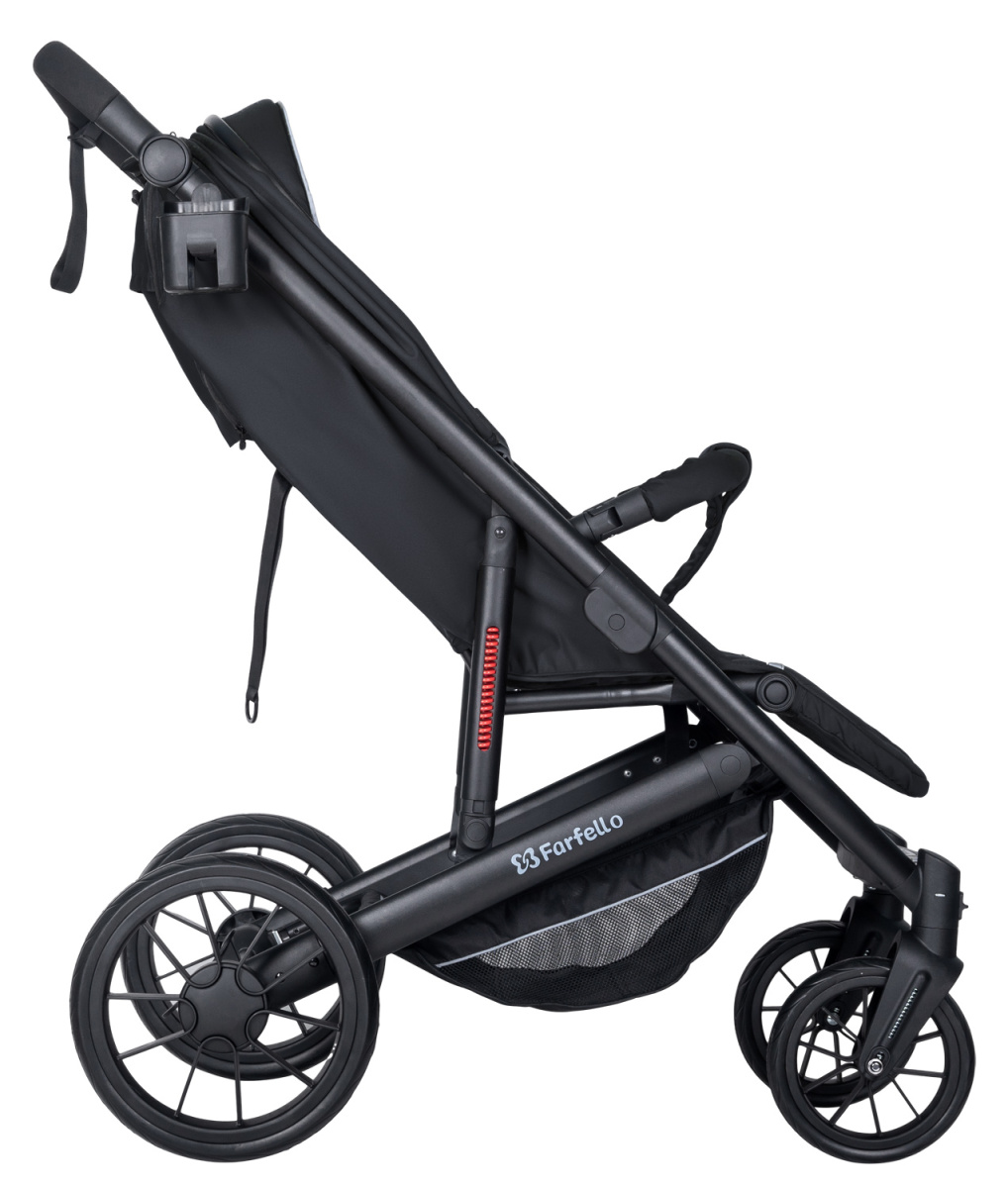 Коляска детская прогулочная Farfello Bonnie black (Charcoal Black/Угольно-черный)