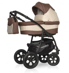 Коляска 2 в 1 Riko Basic Mario Classic 05 коричневый-бежевый