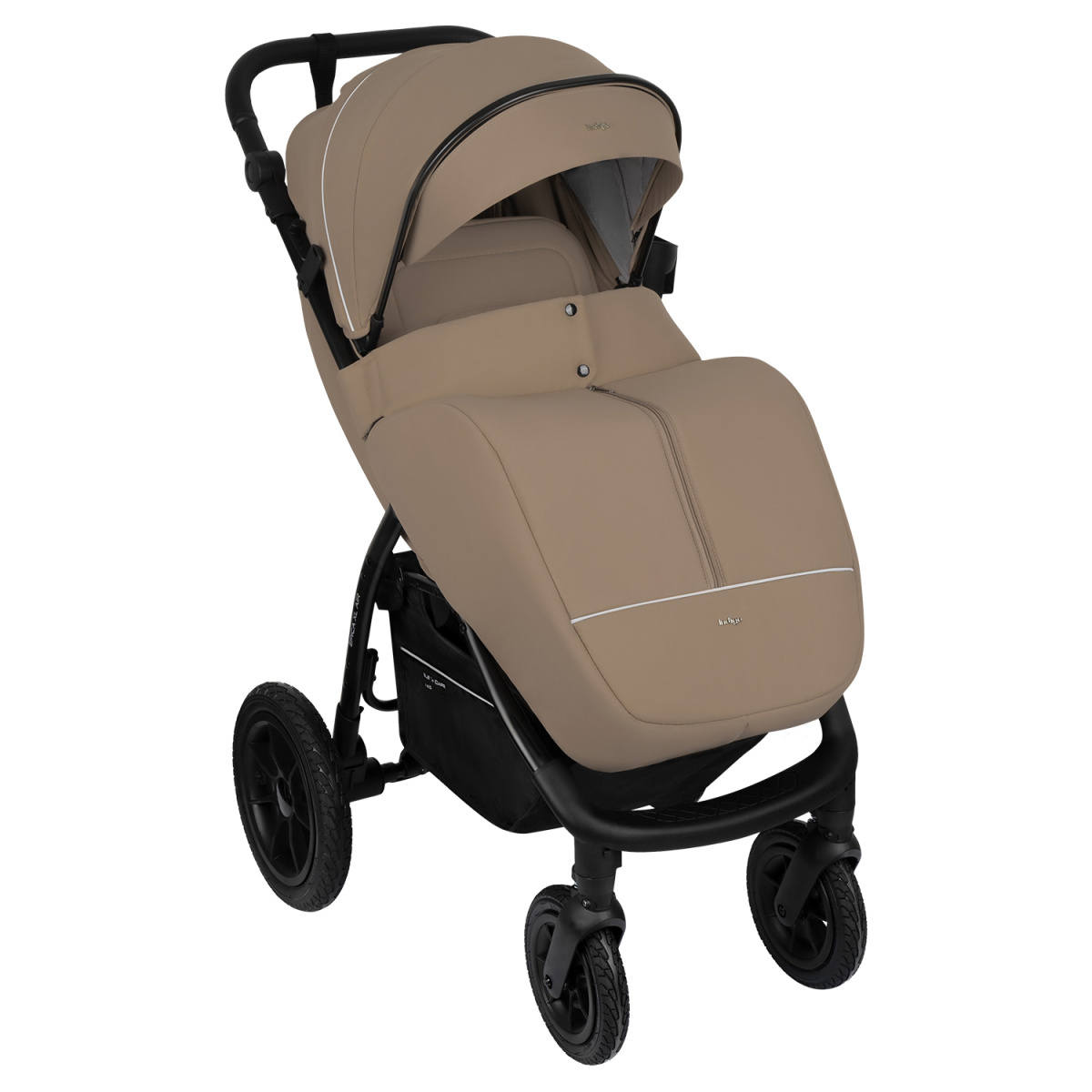 Коляска прогулочная Indigo EPICA XL AIR с сумкой бежевый