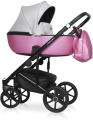Коляска 2 в 1 Riko Basic Ozon Shine 01 серо-розовый
