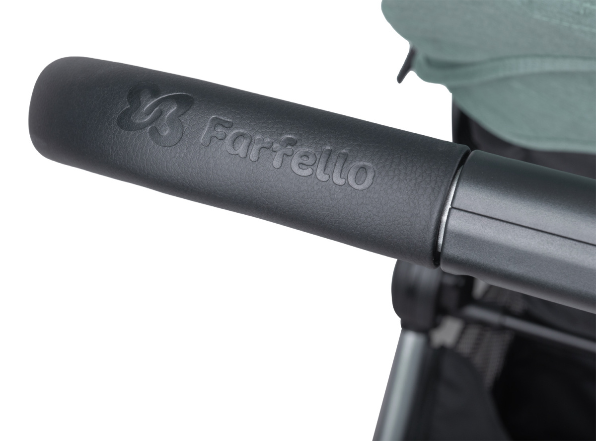 Коляска модульная 3 в 1 Farfello Baby shell BBS (BBS-33 green/зеленый/ серебро)