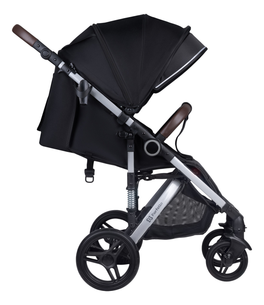 Коляска детская прогулочная Farfello Bino Angel Comfort (Rich black / Черный)