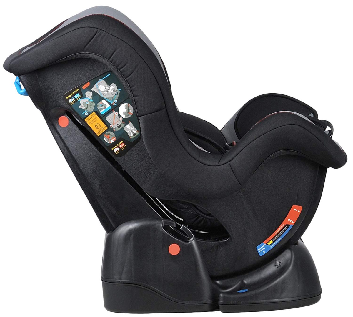 Автокресло детское Farfello GE-B серо+чёрный grey+black