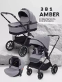 Коляска 3 в 1 Mowbaby Amber Grey