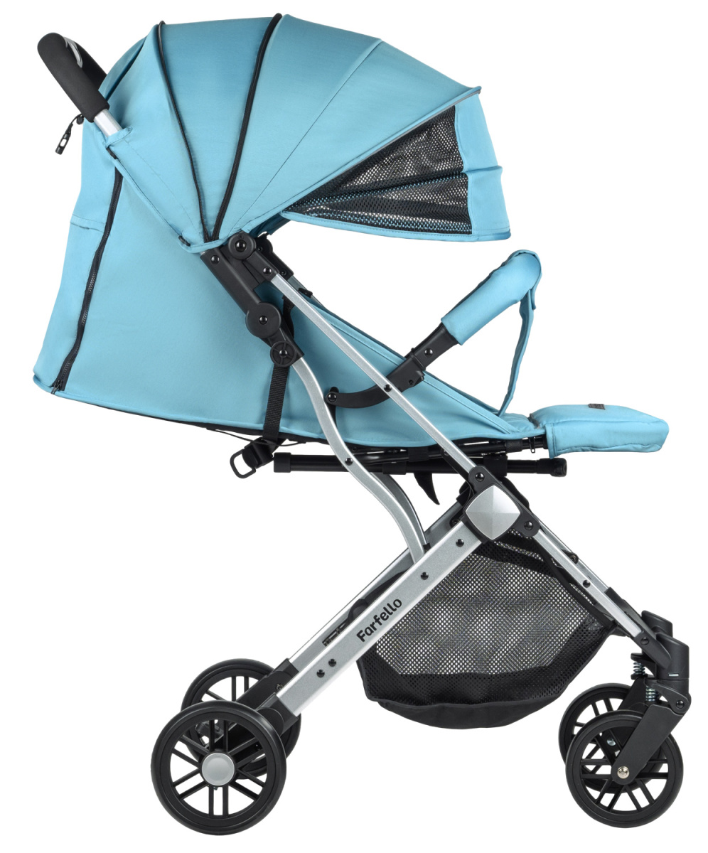 Коляска детская прогулочная Farfello Comfy Go (Smoke mint (серебро))