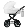 Коляска 2 в 1 Indigo Barbara Eco Classic, Be 05 (Белая кожа)