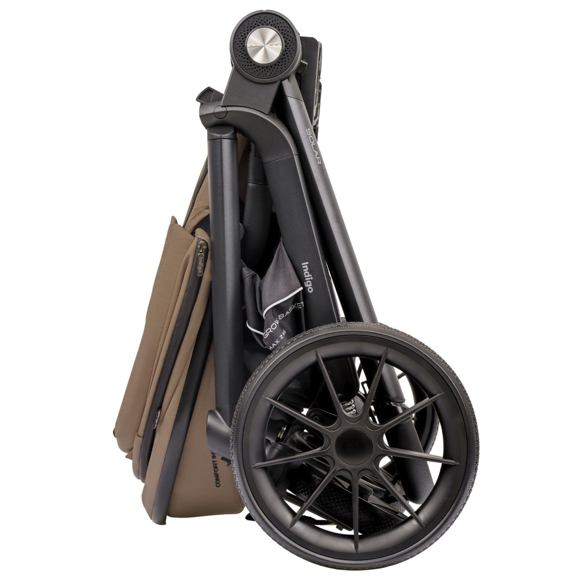 Коляска прогулочная Indigo SOLAR темно-бежевый