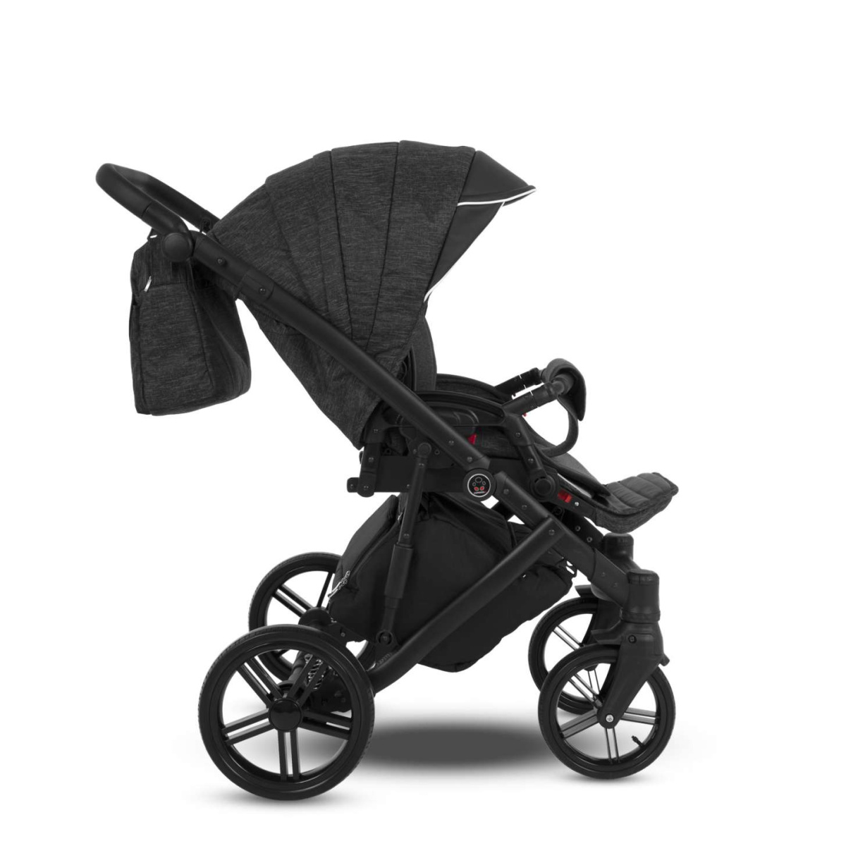 Коляска Camarelo Avenger 2 в 1черный меланж/черная экокожа