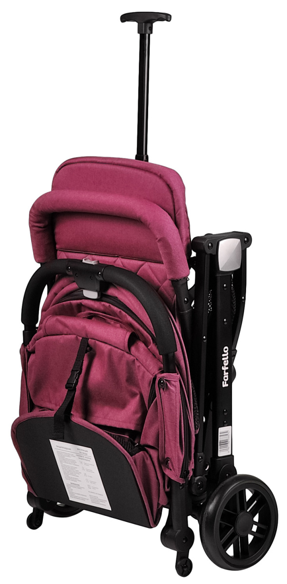 Коляска детская прогулочная Farfello Comfy Go (Cherry/ Вишня (золото) CG-66)
