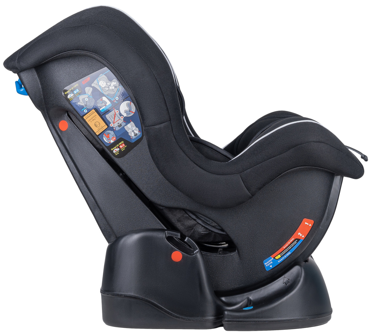 Автокресло детское Farfello GE-B велюр черное Total black velvet