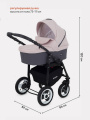 Коляска 2 в 1 Rant Dream 03 серый-розовый