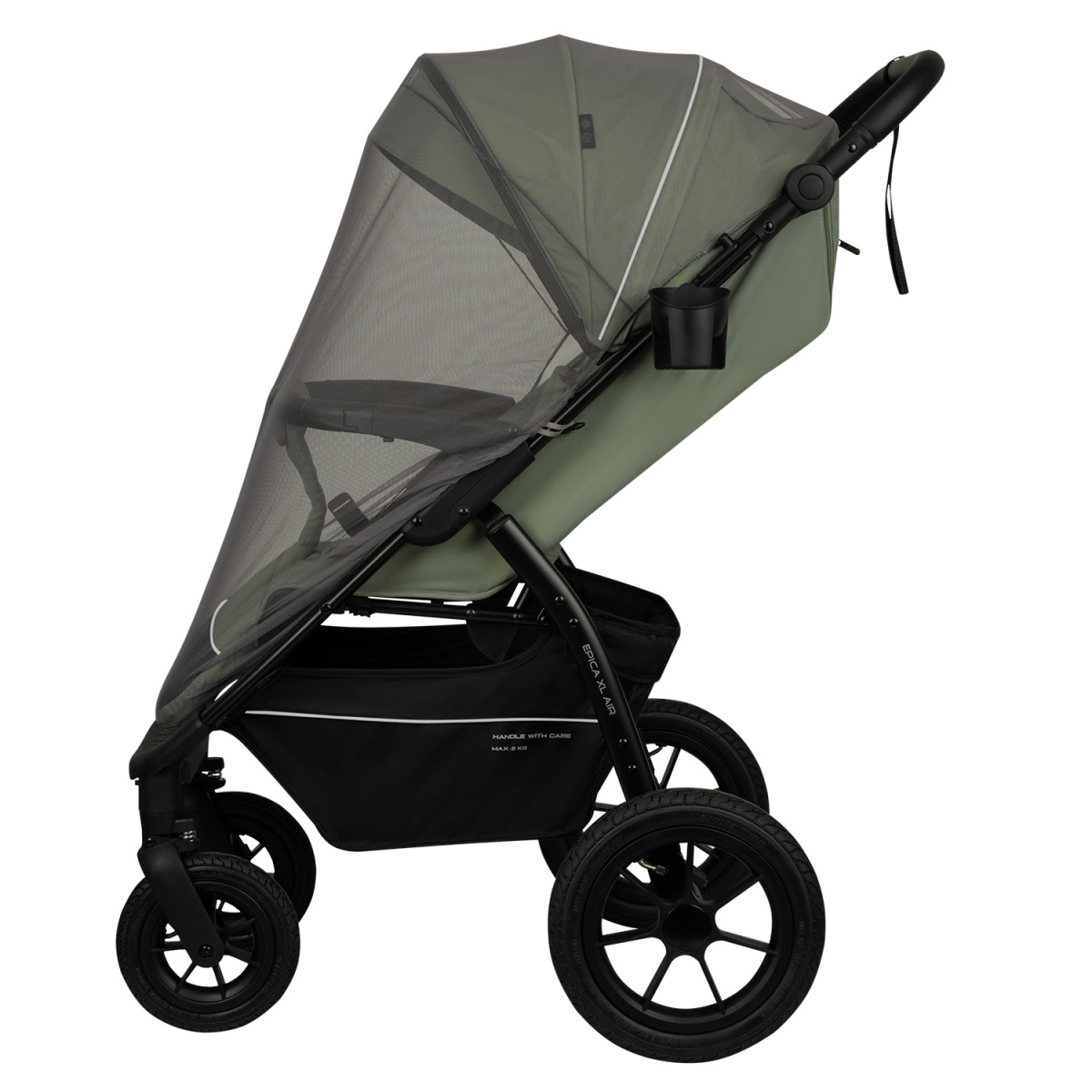 Коляска прогулочная Indigo EPICA XL AIR с сумкой зеленый