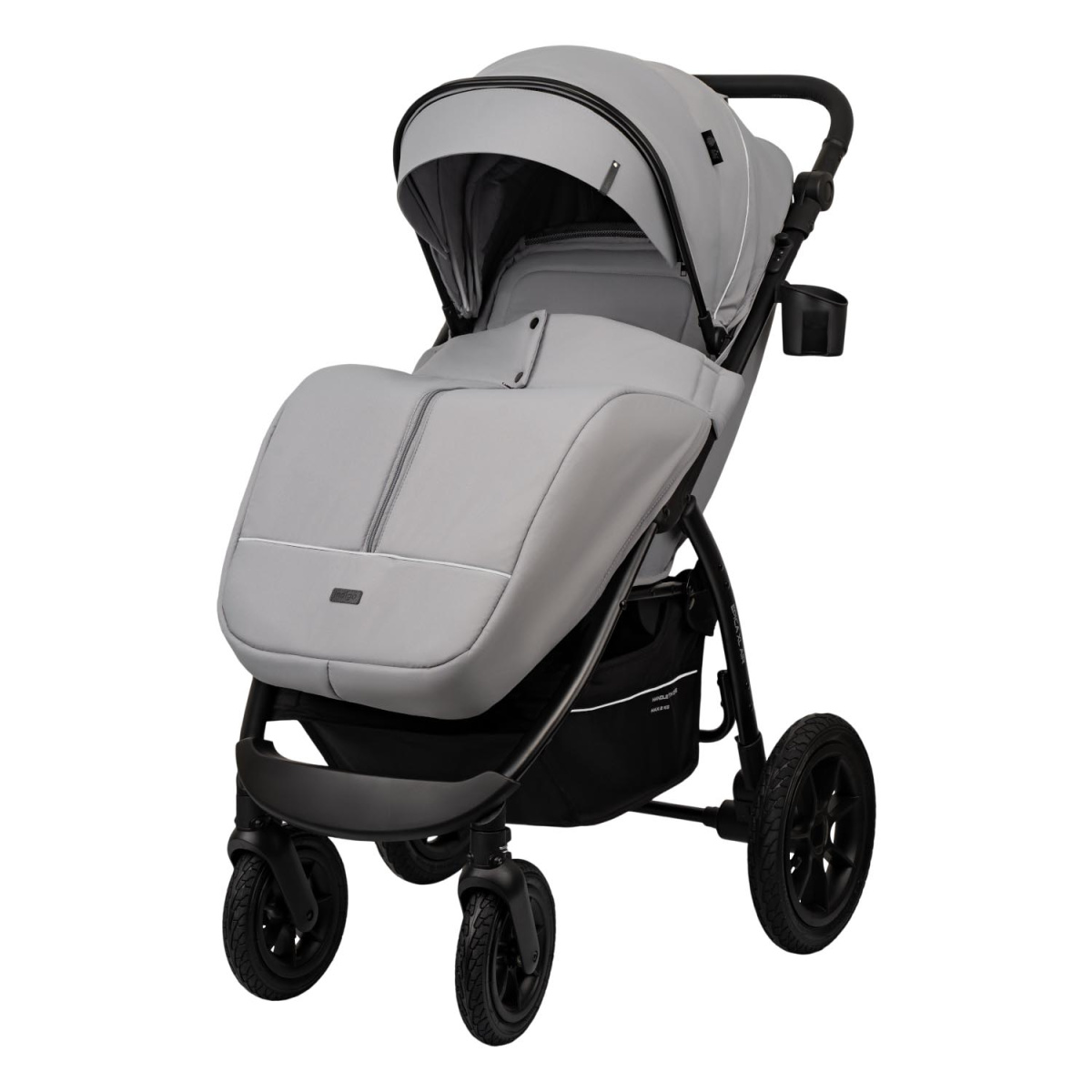 Коляска прогулочная Indigo EPICA XL AIR с сумкой светло-серый