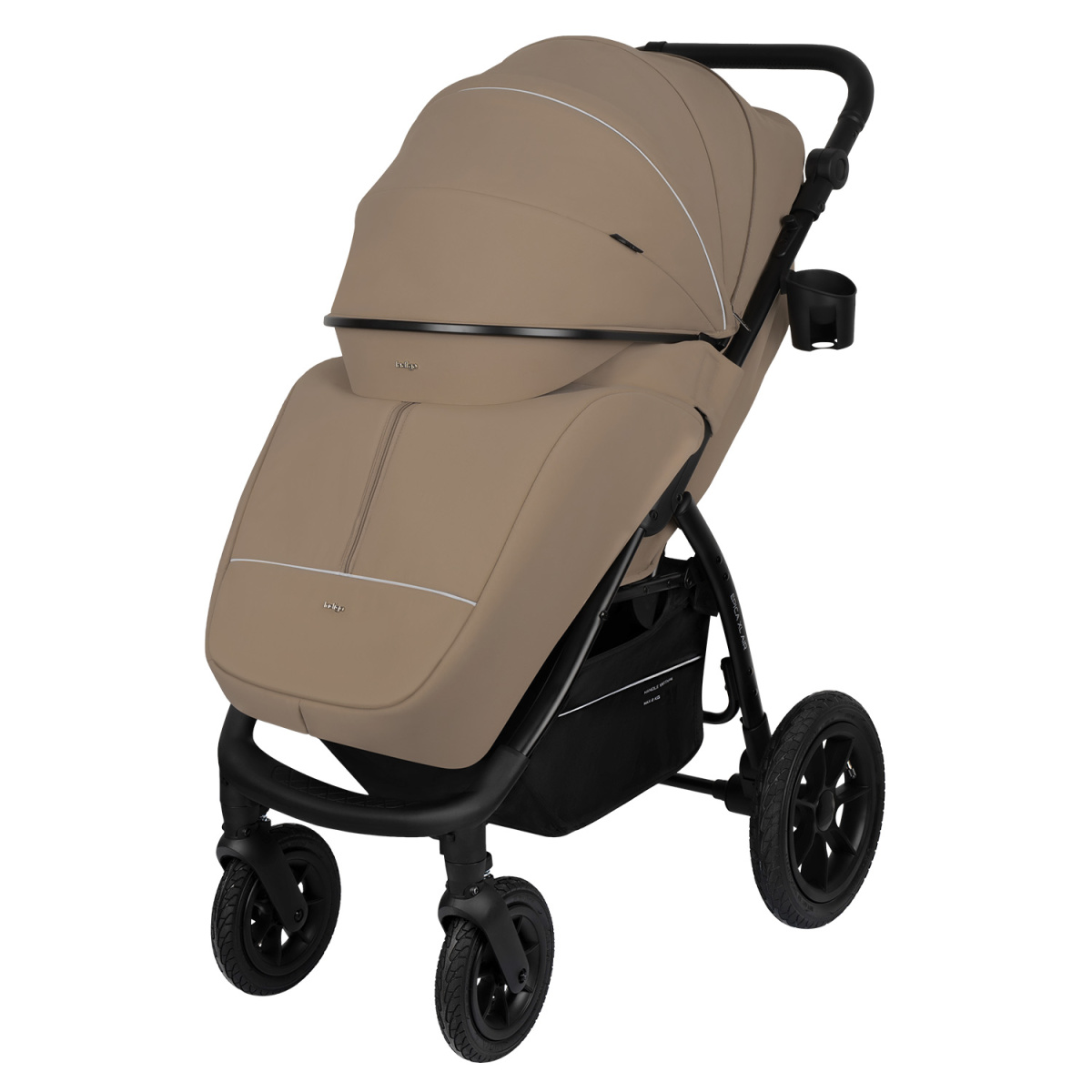 Коляска прогулочная Indigo EPICA XL AIR с сумкой бежевый