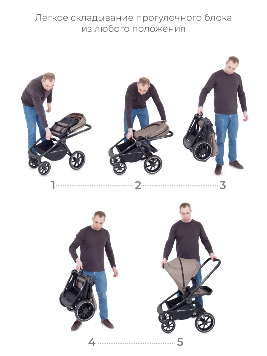 Коляска 3 в 1 Rant Flex Grand Mercury Grey серый