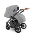 Коляска Camarelo Zeo 2 в 1 экокожа светло-серый меланж