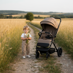 Коляска прогулочная Indigo Delta+ темно-бежевый