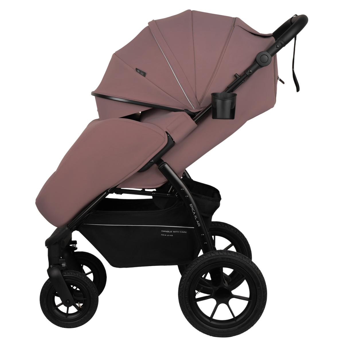 Коляска прогулочная Indigo EPICA XL AIR с сумкой розовый