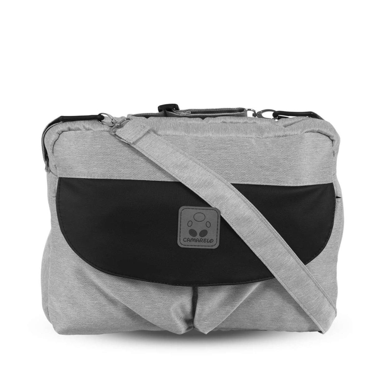 Коляска Camarelo Avenger 2 в 1 светло-серый меланж/черная экокожа