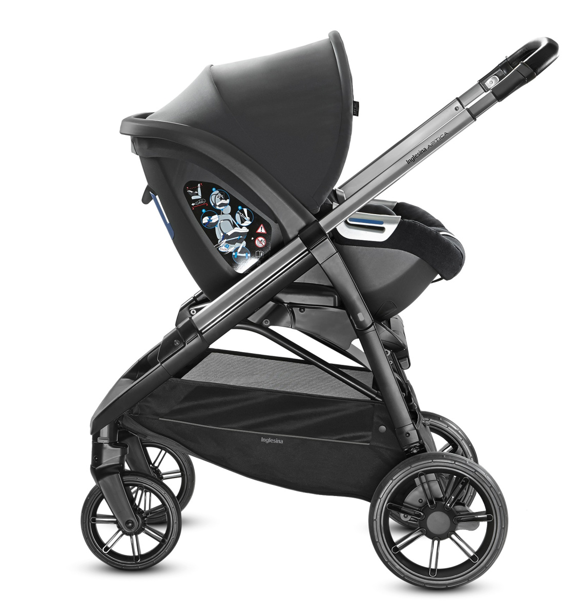 Коляска Aptica System Quattro 4 в 1 на шасси Aptica Black (AA70M0MYB + AE70M0000)