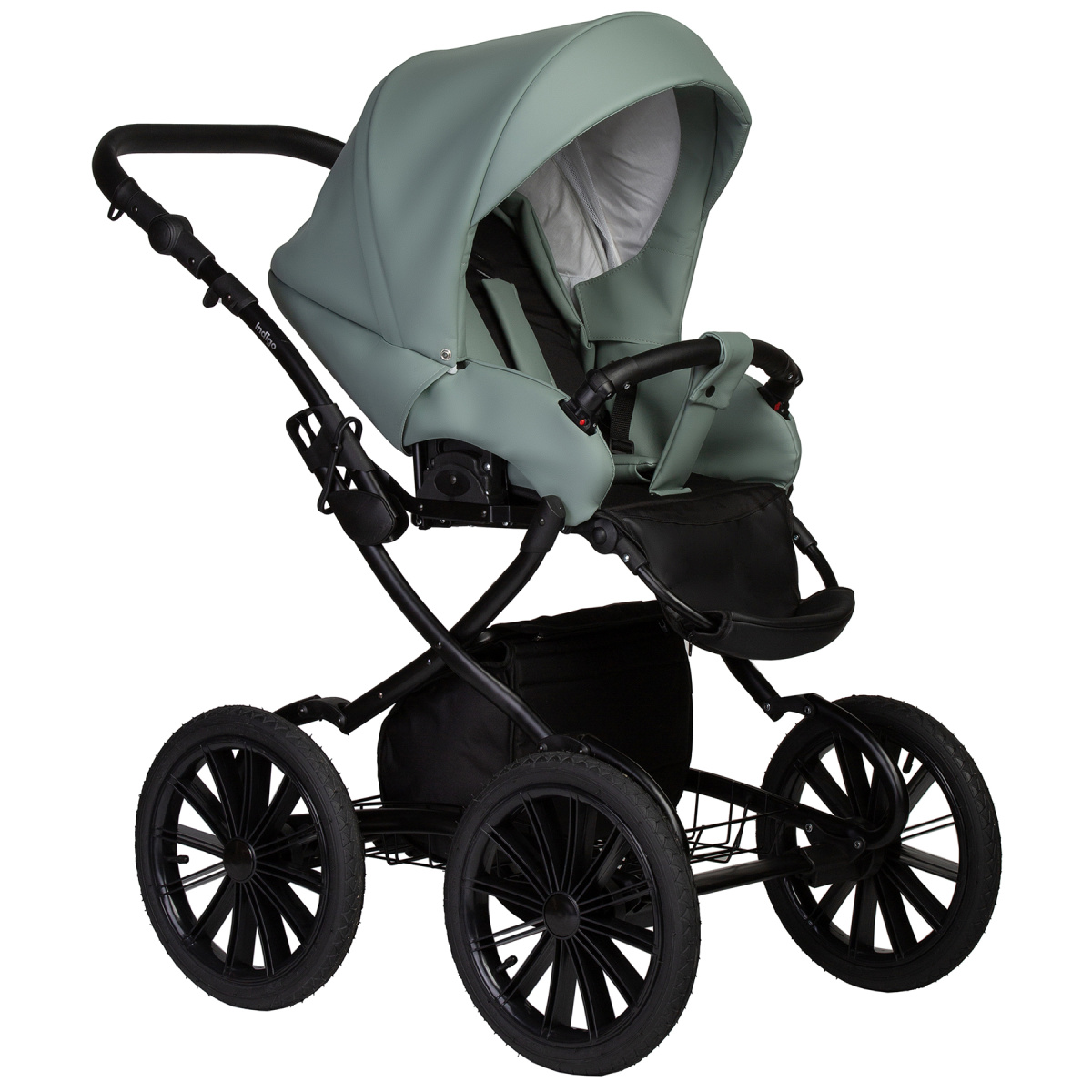 Коляска 2 в 1 Indigo MIO ECO Plus 14 - 03 (шалфей кожа)