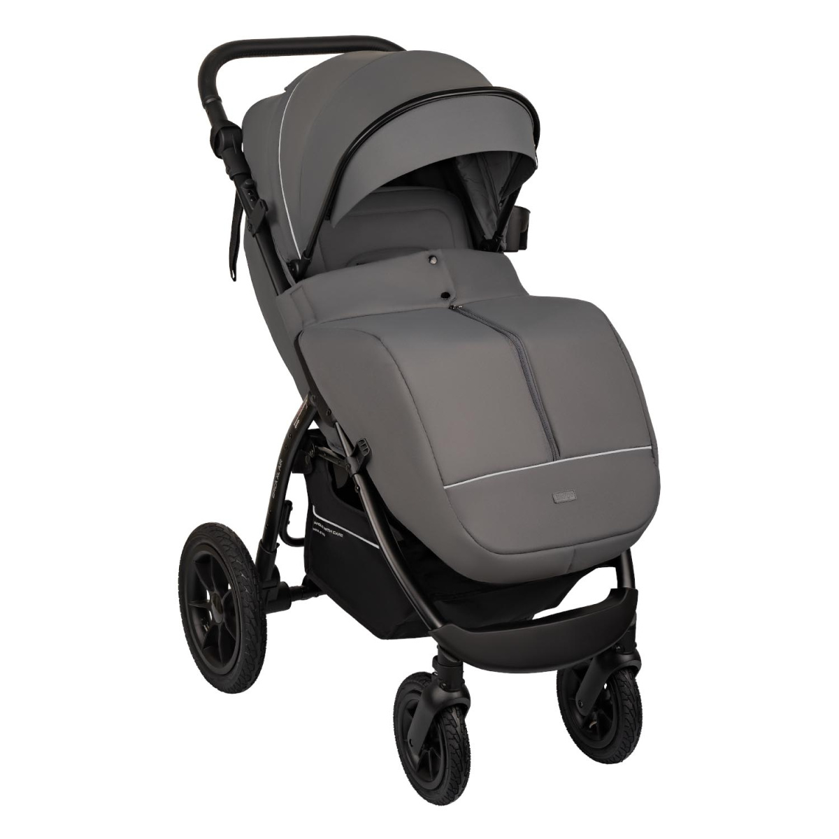 Коляска прогулочная Indigo EPICA XL AIR с сумкой темно-серый