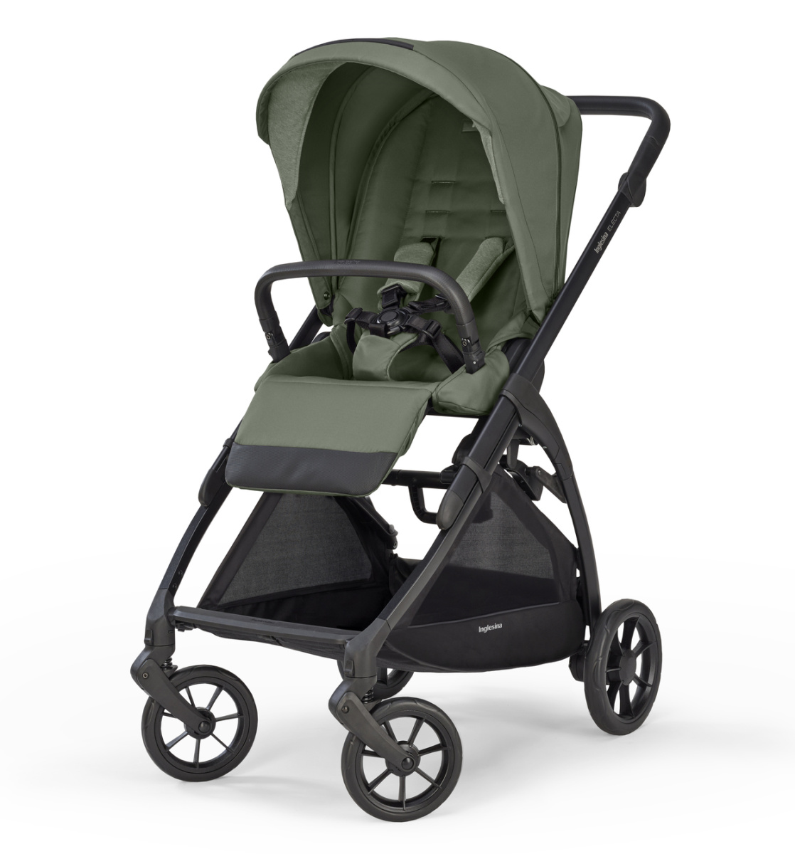Коляска 3 в 1 Inglesina Electa с подставкой под люльку Stand Up, Tribeca Green