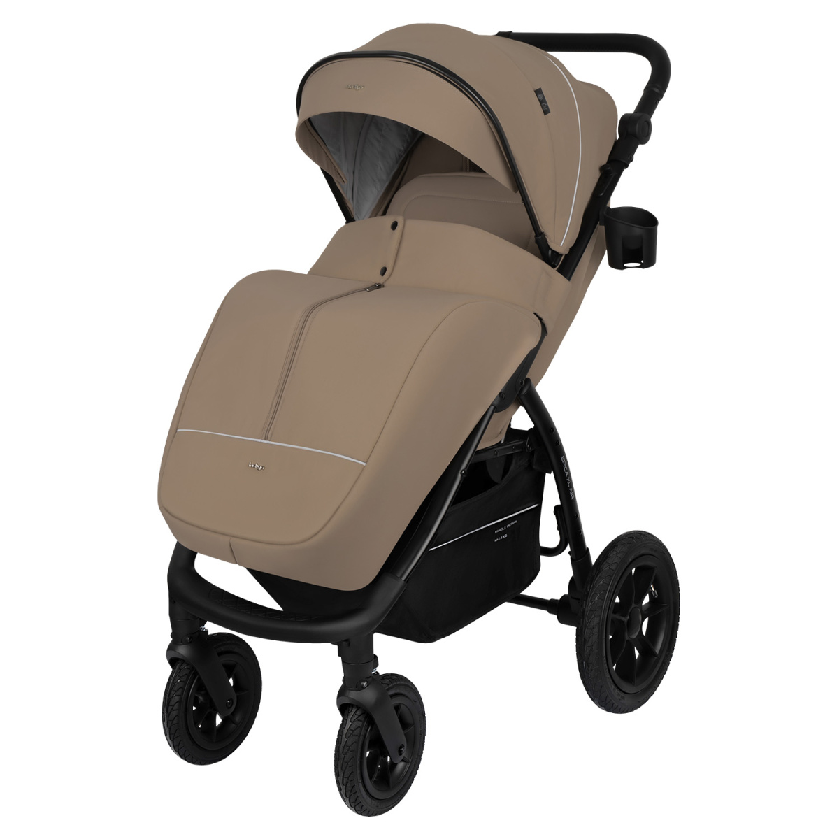 Коляска прогулочная Indigo EPICA XL AIR с сумкой бежевый
