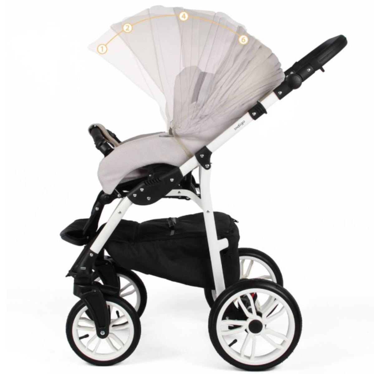 Коляска 2 в 1 Indigo, In 01 (Бежевый)