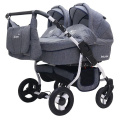 Коляска для двойни 2 в 1 Bart-Plast Fenix Duo Prime 01 синий джинс