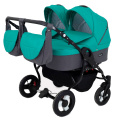 Коляска для двойни 2 в 1 Rant Dream Duo 08 серый-темно-зеленый