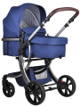 Коляска трансформер Farfello Aimile Original (New Silver) 608L (Синий)